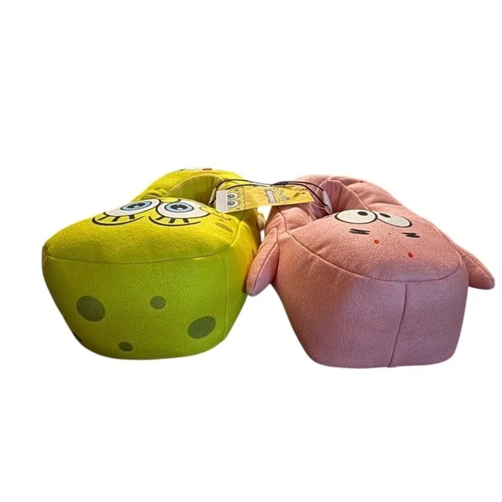 Nickelodeon Spongebob Patrick Star‎ Boys Youth Slippers Plush Cuddle Size 13-1